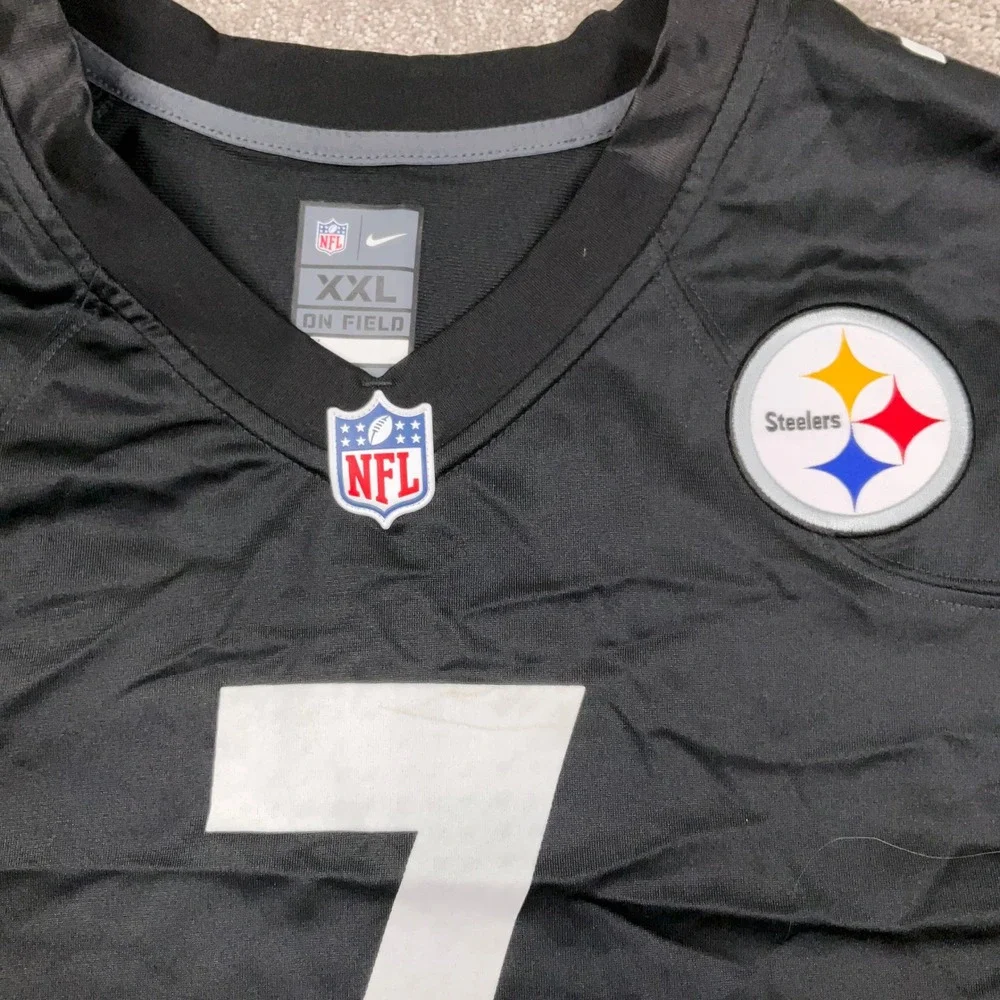 Nike Pittsburgh Steelers Jersey Mens XXL Black Ben Roethlisberger 7 NFL Game Day
